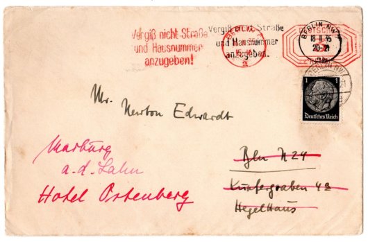 German Invitation to Mark Twain Celebration