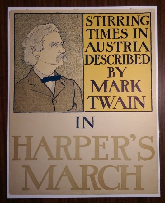 Harpers Ad Poster Mark Twain