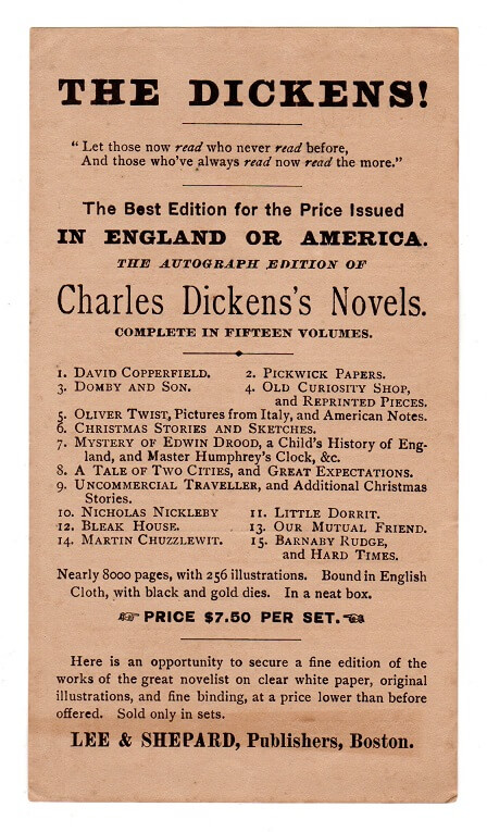 Dickens Handbill