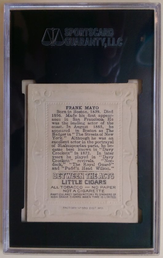 Frank Mayo trade card