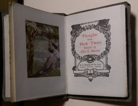 Thoughts from Mark Twain title page