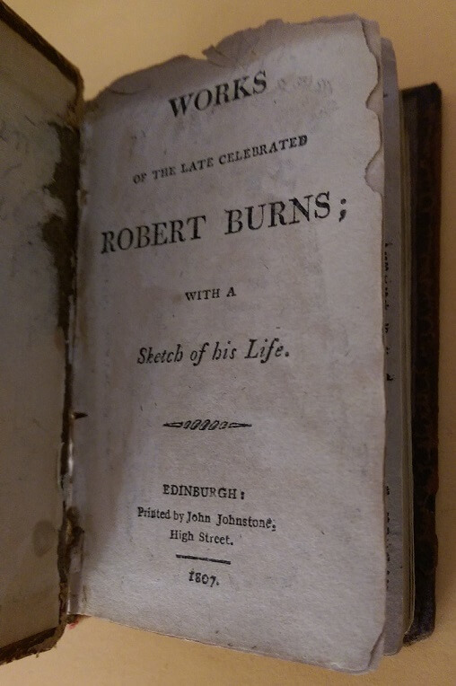 Robert Burns title page