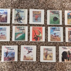 Set of 14 - Coasters with Field and Stream Magazine Covers