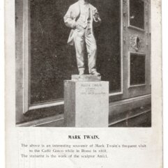 Mark Twain Statuette by the Sculptor Amici
