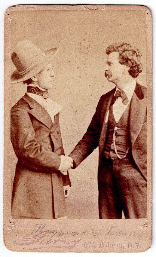 CDV John T. Raymond and Mark Twain