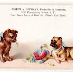 Victorian Trade Card of San Francisco Bookseller Advertising Mark Twain's Patent Scrap Book 2