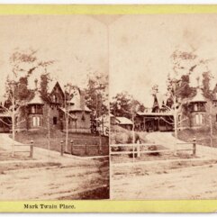 Mark Twain Place Stereoview Card