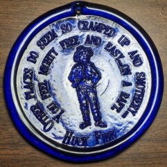Cobalt Blue Huck Finn Suncatcher