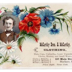 Trade Card with Image of Edgar Allan Poe