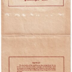 Passenger List from S. S. Sierra for Honolulu with Quote from Mark Twain