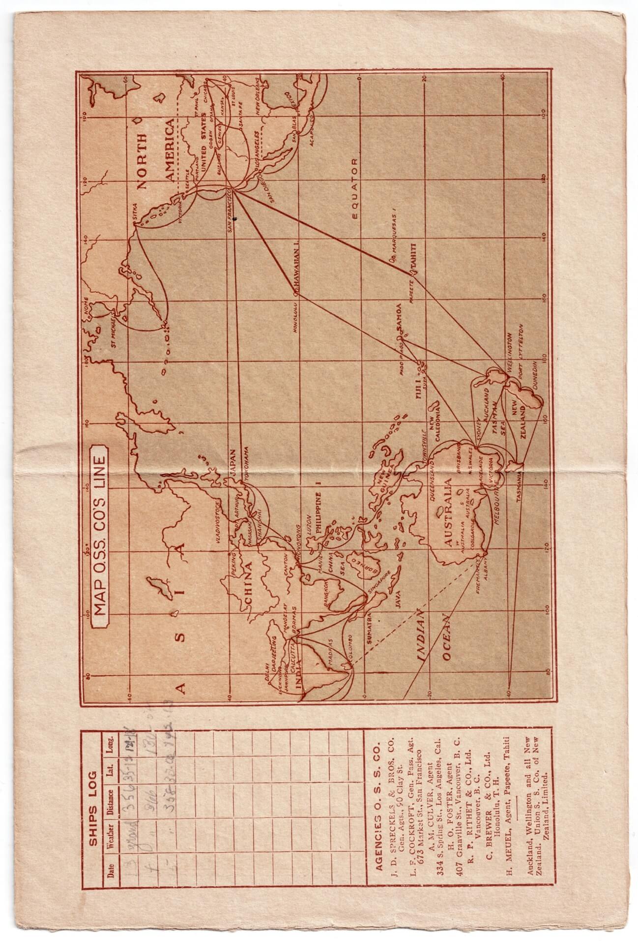 Passenger List from S. S. Sierra for Honolulu with Quote from Mark Twain - Image 2