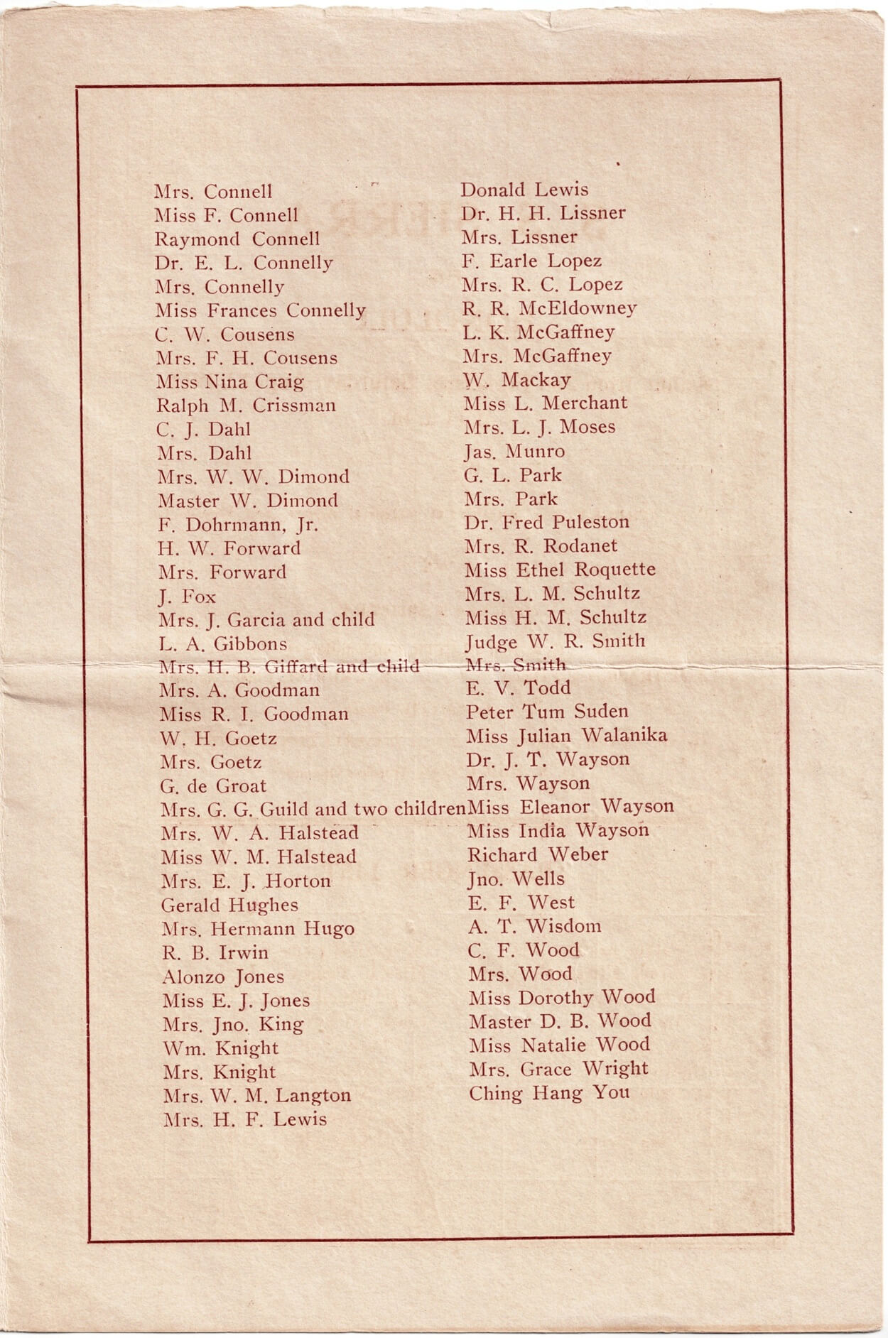 Passenger List from S. S. Sierra for Honolulu with Quote from Mark Twain - Image 3