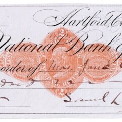 Personal Check from Samuel L. Clemens to Jane Clemens